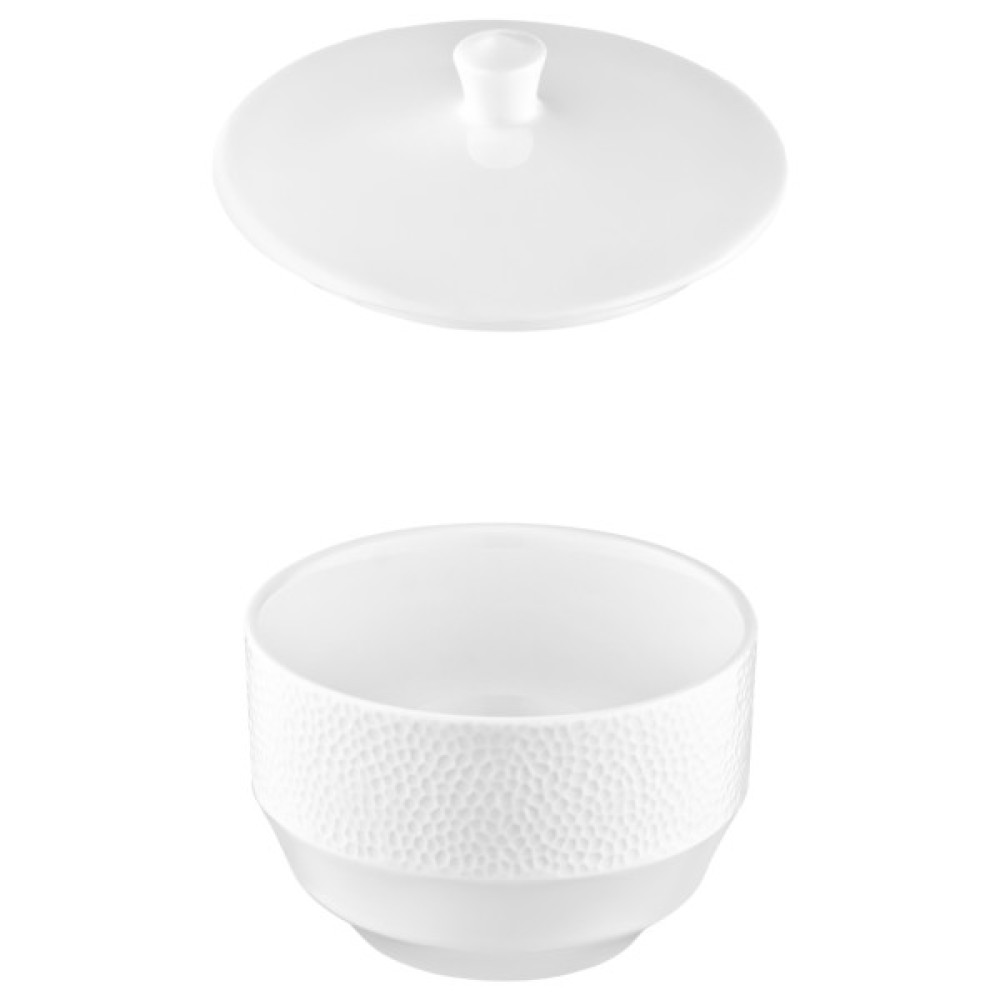 Цукорниця Ardesto Ancona, 10х9.2см, 220мл, порцеляна, біла (AR3561)