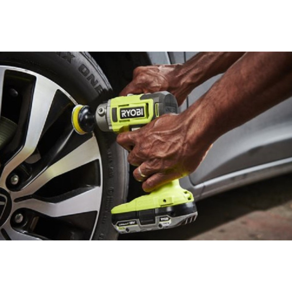 Шліфмашина полірувально-шліфувальна акумуляторна Ryobi ONE+ RDP18-0 18В 76мм 7800об/хв шпиндель М8 2 режими роботи набір аксесуарів 1.3кг без АКБ та ЗП