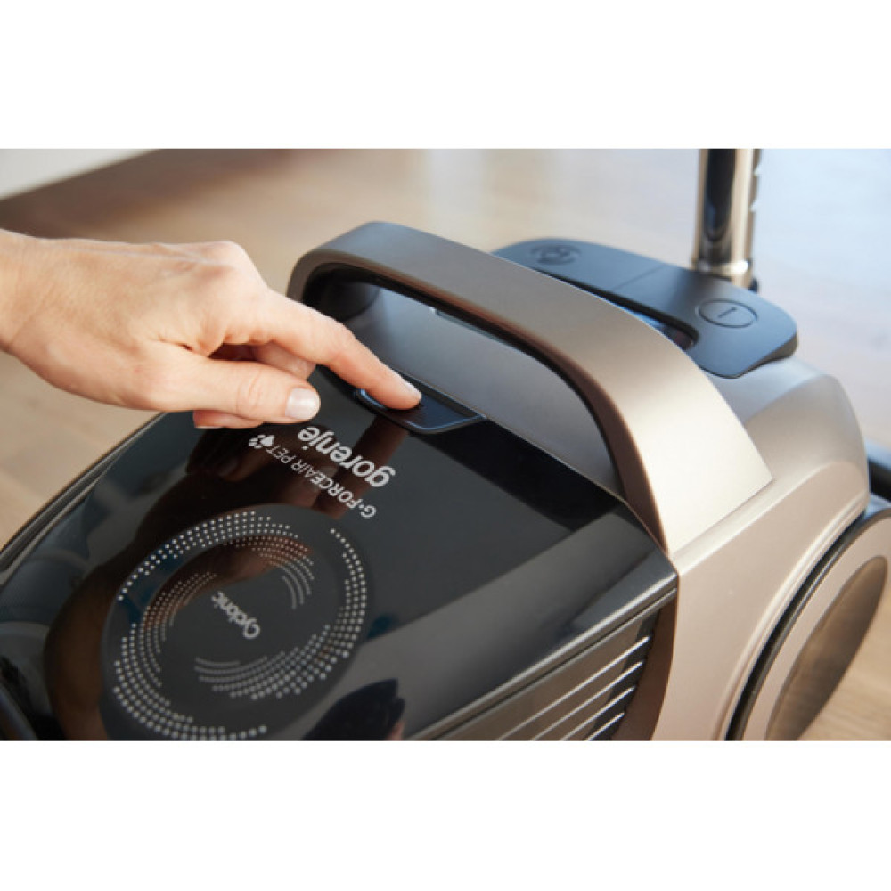 Пилосос Gorenje контейнерний, 850Вт, конт пил -3.3л, HEPA, телескоп трубка, сенсорне упр, бронзовий