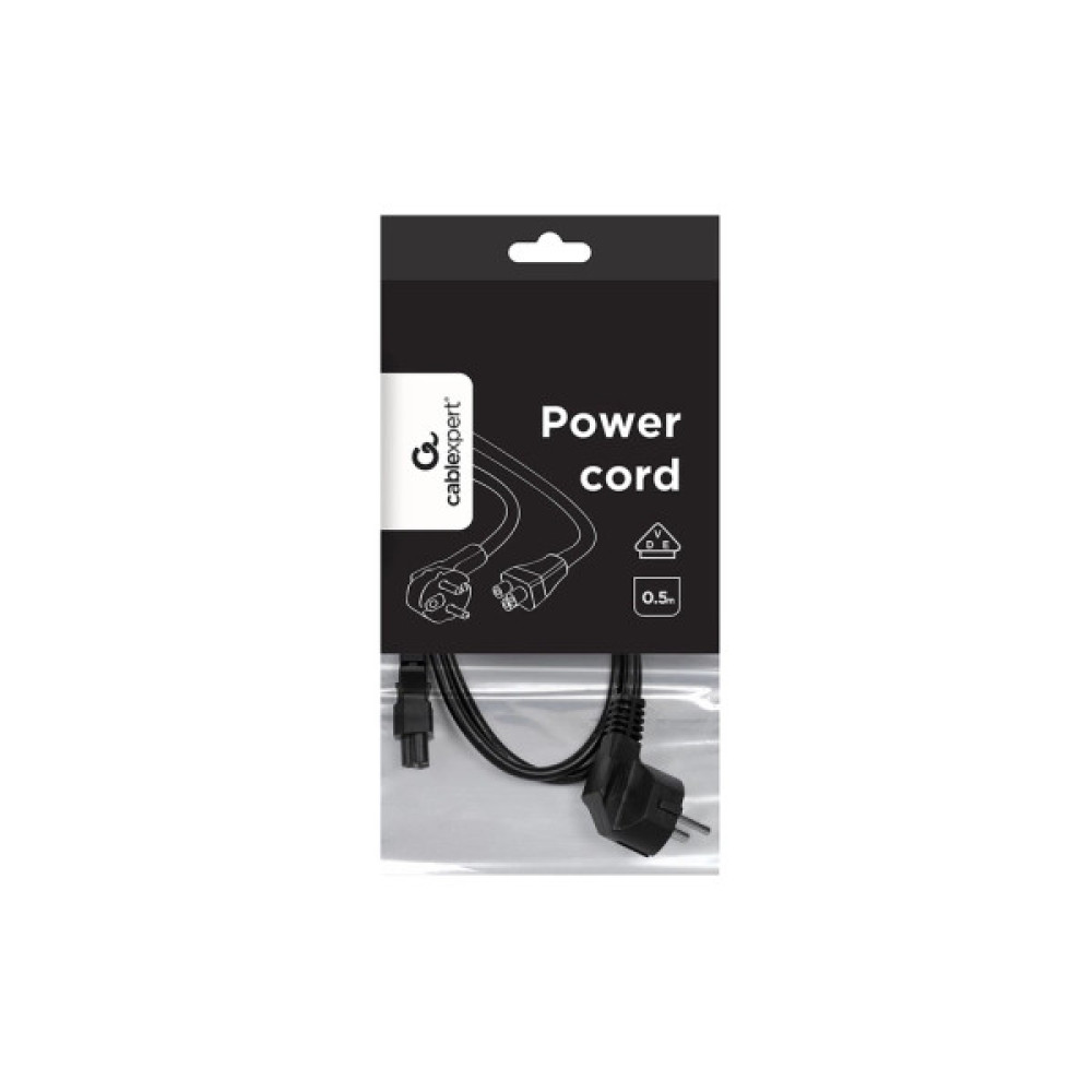 Кабель живлення C5 0.5m 0.75mm2 Cablexpert (PC-186-ML12-0.5M)