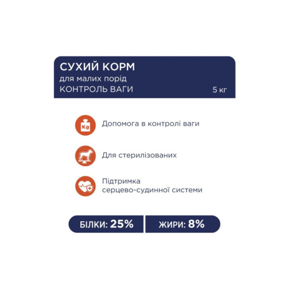 Сухий корм для собак Club 4 Paws Преміум. Контроль ваги з індичкою для малих порід 5 кг (4820215367851)