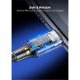 Дата кабель USB 2.0 AM to USB-C 0.25m 3A aluminum braid nickel plating black Ugreen (60124)