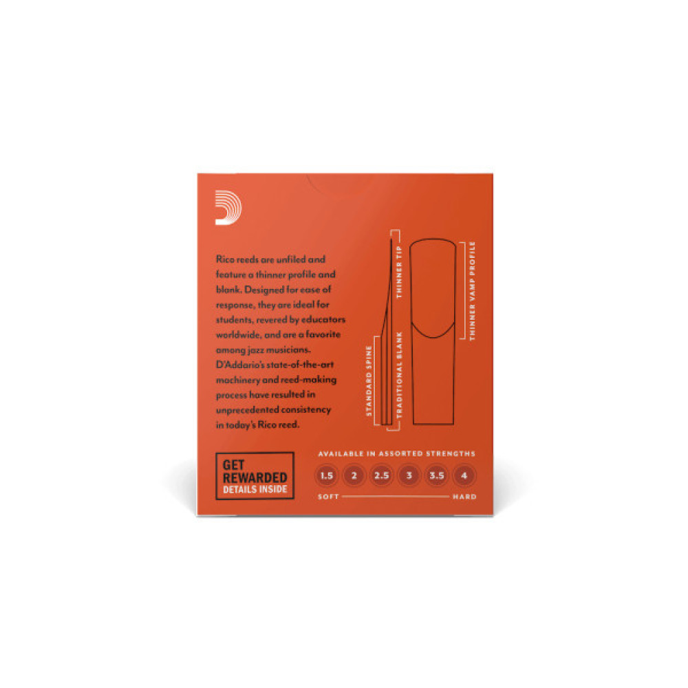 Тростина для саксофона D'Addario Rico - Soprano Sax #3.0 - 3-Pack (RIA0330)