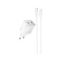Зарядний пристрій HOCO N42 Elogiado 2xUSB-C PD45W + cable USB-C to Lightning White (6942007617116)