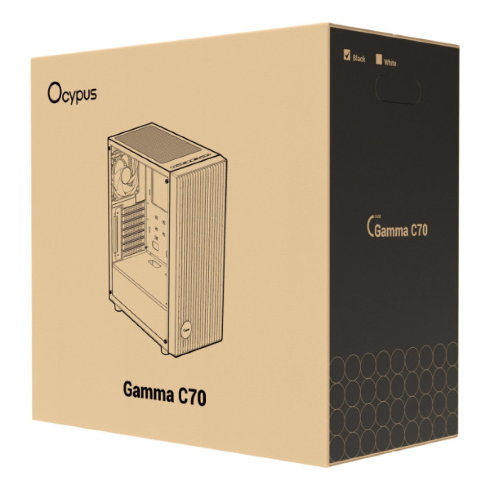 Корпус OCYPUS GAMMA C70 BK ARGB (GAMMA-C70-BKG400XX-GL)