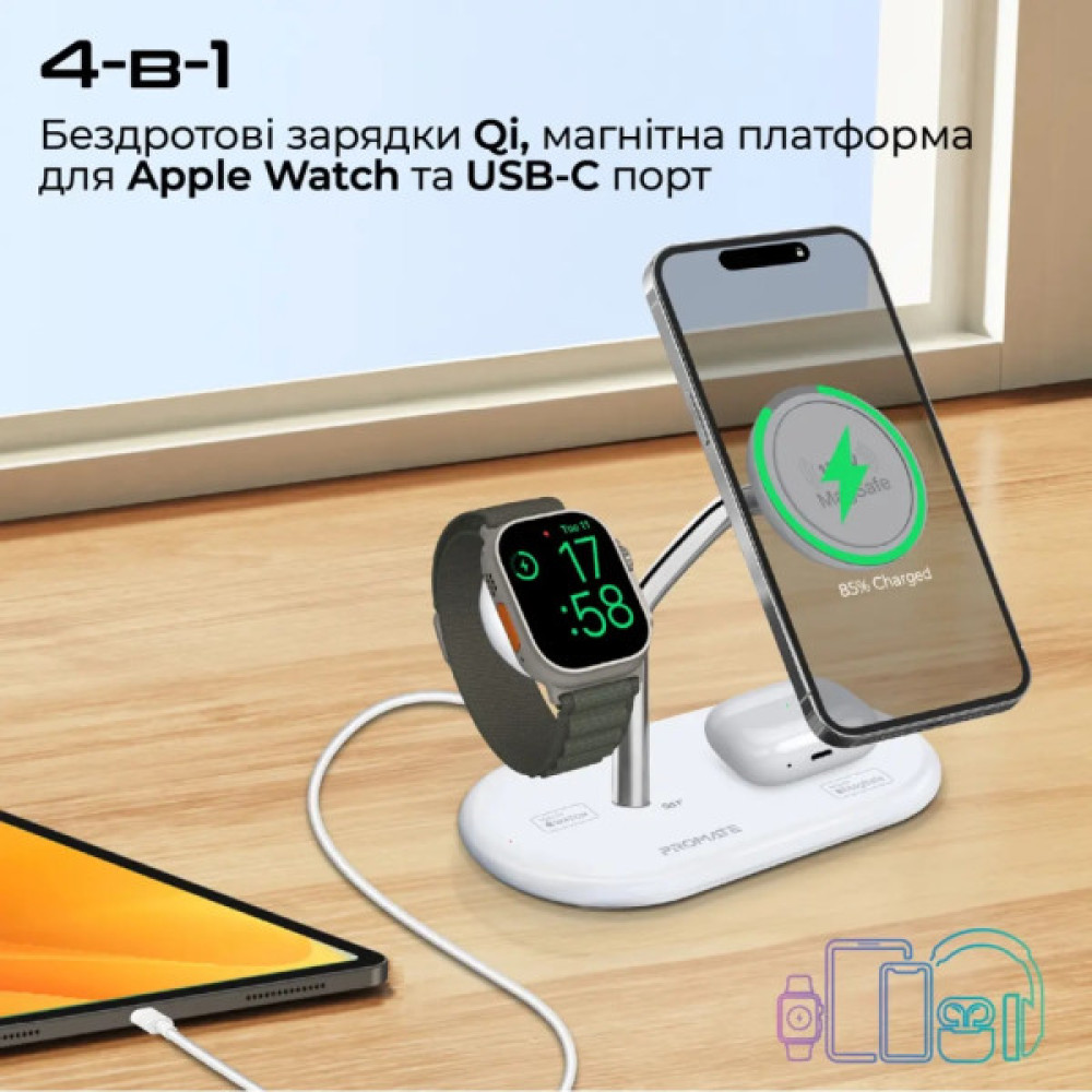 Зарядний пристрій Promate wireless (synergy-pro.white)