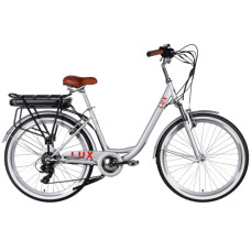 Електровелосипед Dorozhnik 26" eLUX Vbr FR рама-17" 36B 13А*г 500Вт 2026 срiблястий (ELB-D-26-297)