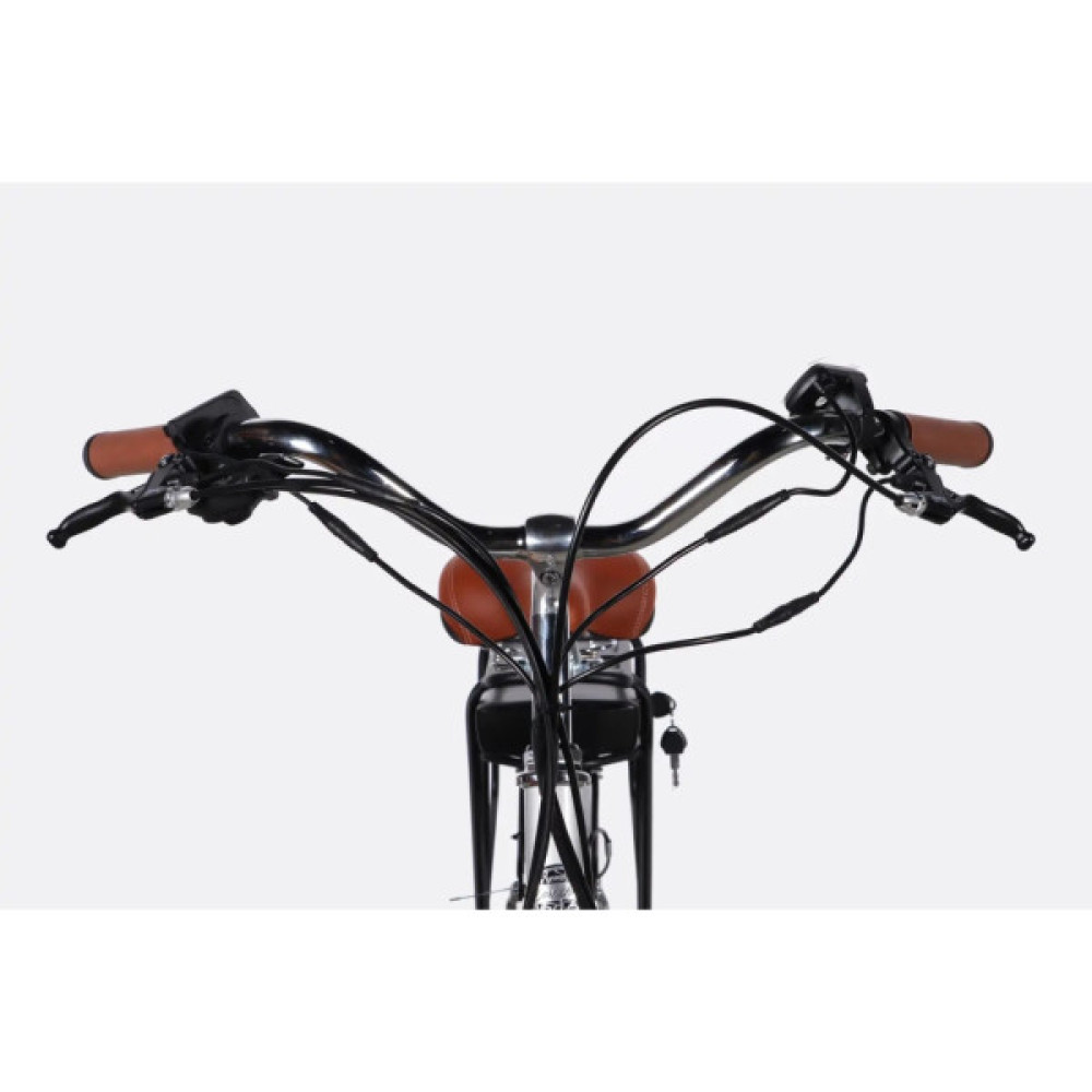 Електровелосипед Dorozhnik 26" eLUX Vbr FR рама-17" 36B 13А*г 500Вт 2026 срiблястий (ELB-D-26-297)