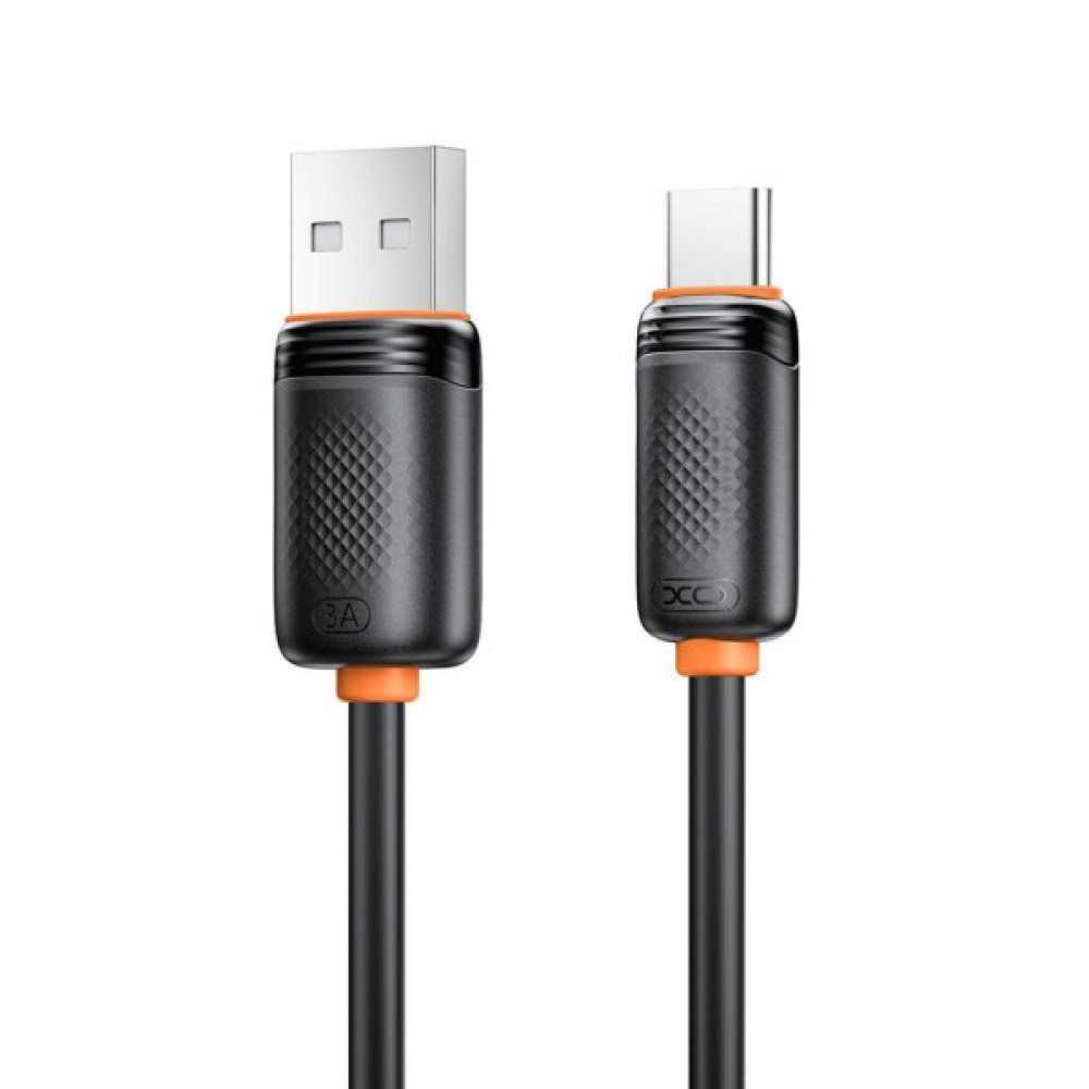 Дата кабель USB 2.0 AM to USB-C 1.0m 3A black XO (XO-CB-300UC-BK)