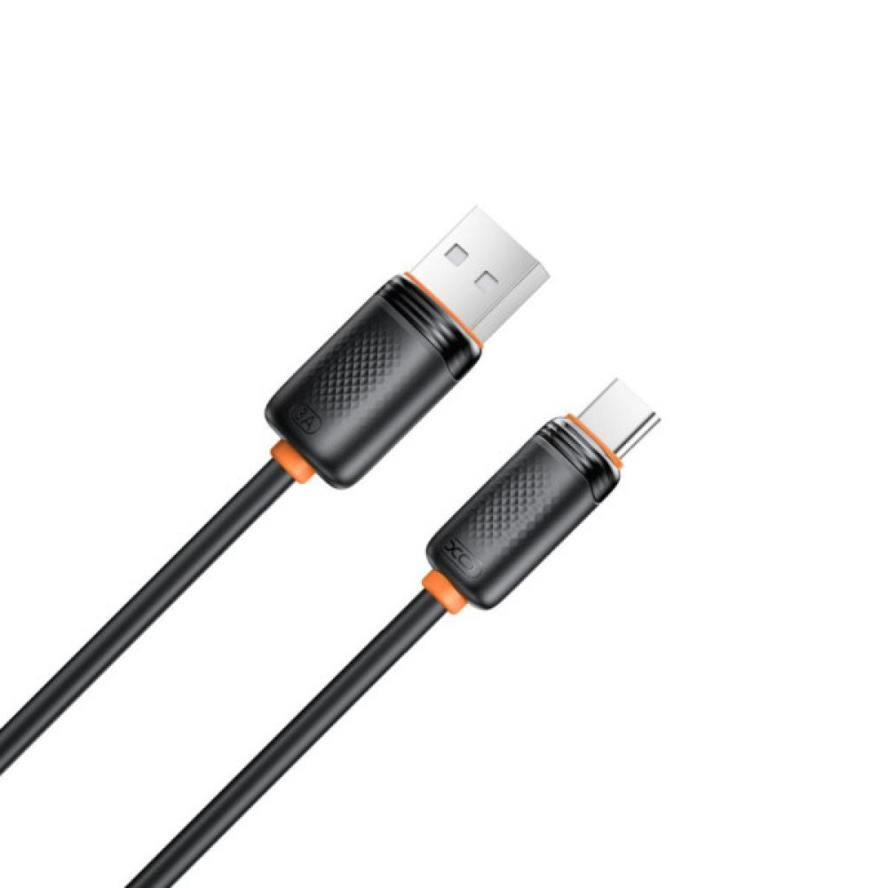 Дата кабель USB 2.0 AM to USB-C 1.0m 3A black XO (XO-CB-300UC-BK)