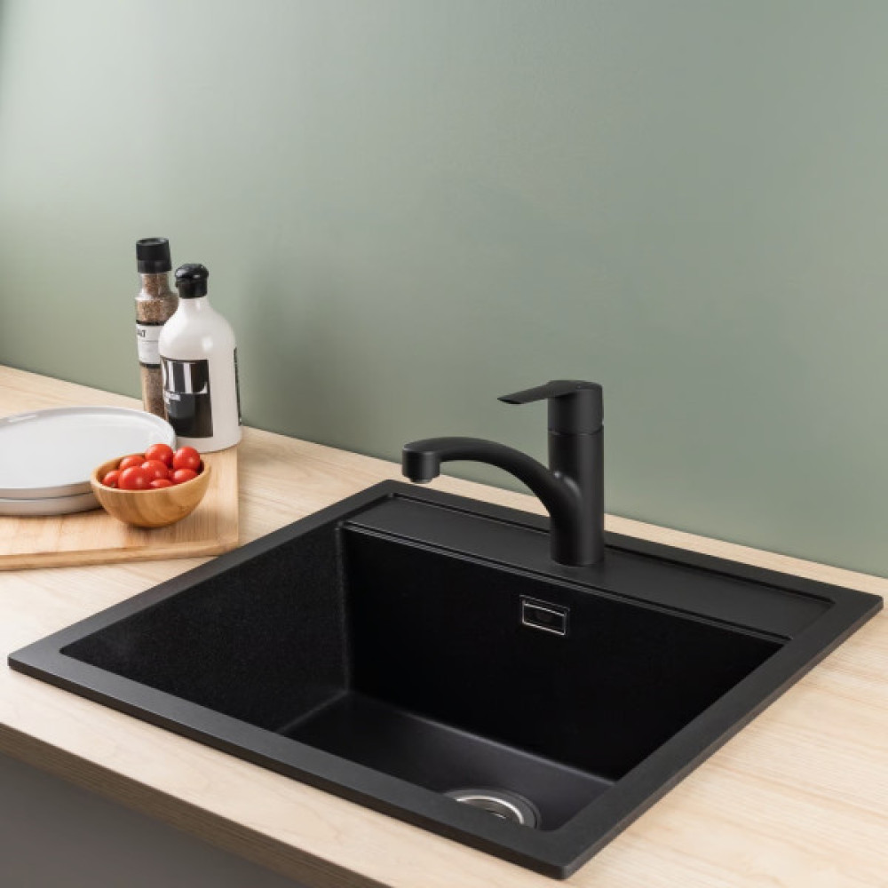 Змішувач для кухні Grohe Start, довж.виливу - 226мм, поворотний, 1важіль, чорний