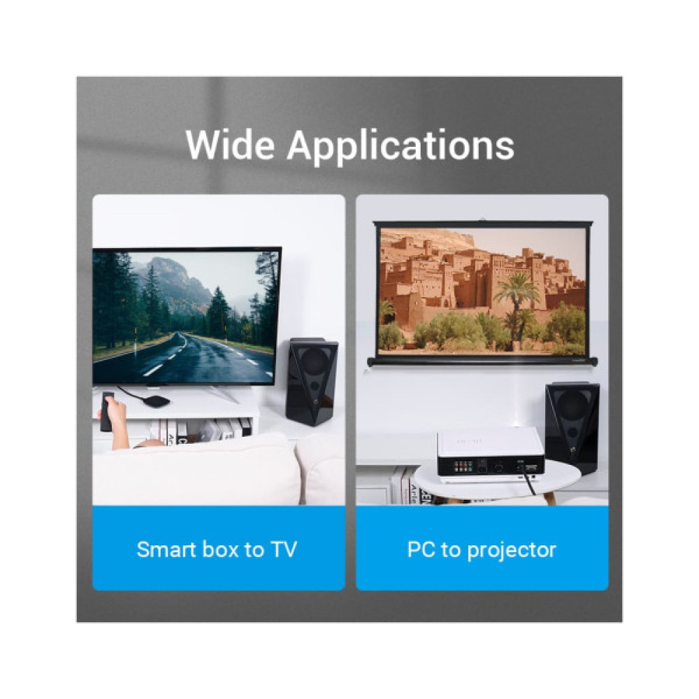 Кабель мультимедійний HDMI M to HDMI M 1.0m 8K cotton braided black Vention (AAUBF)