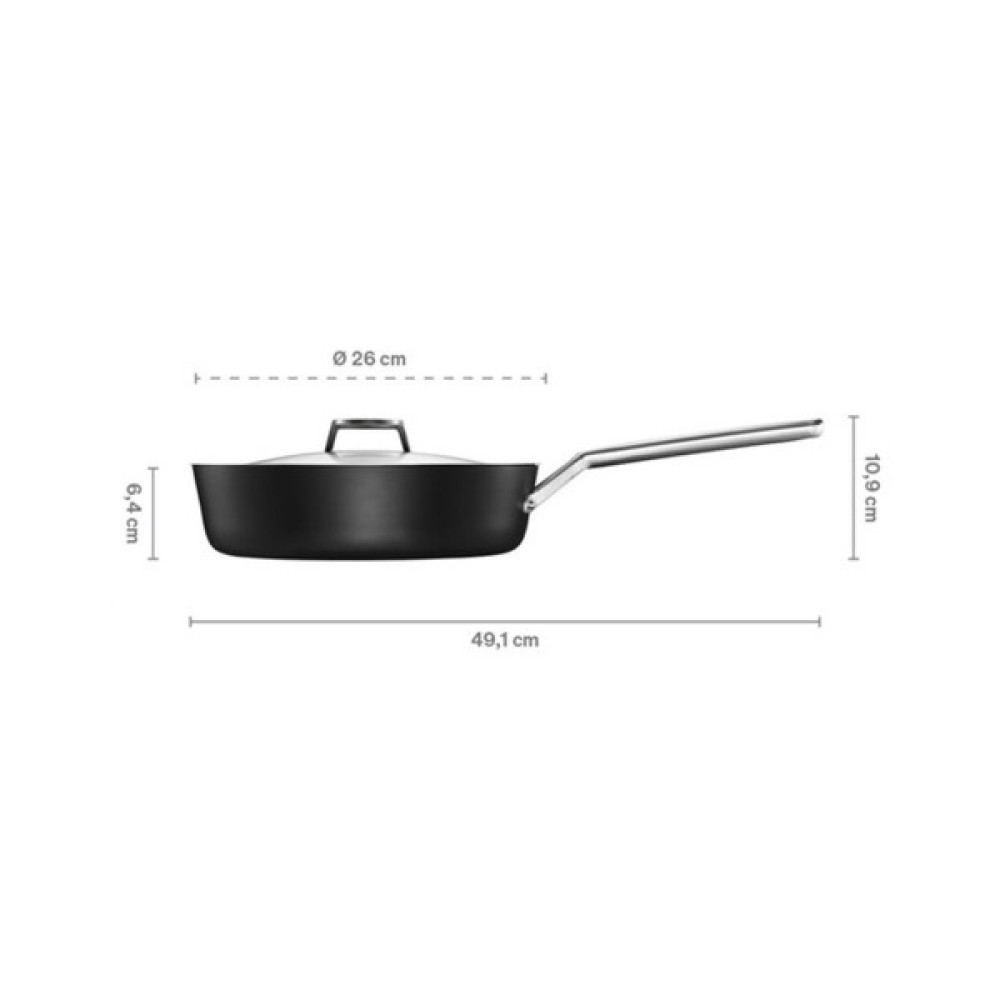 Сотейник Fiskars Taiten Optiheat з кришкою 26 см (1066949)