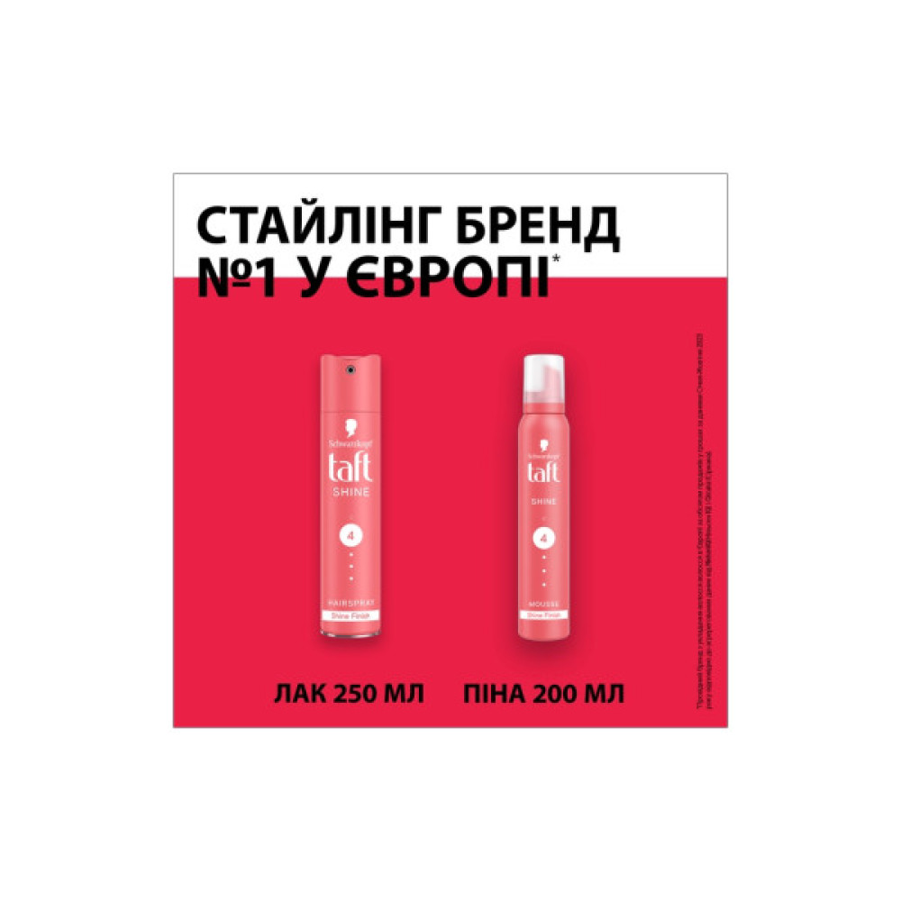 Пінка для волосся Taft Shine 4 200 мл (3838824083667)