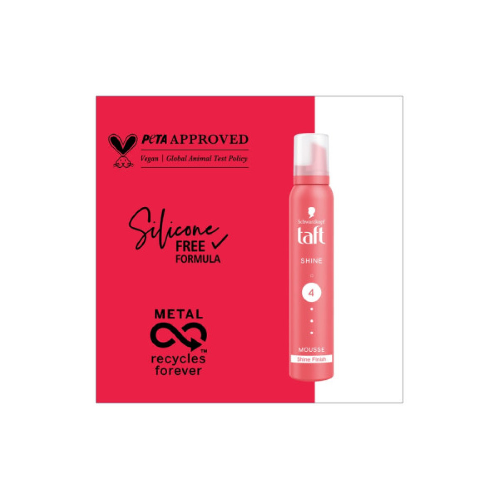 Пінка для волосся Taft Shine 4 200 мл (3838824083667)