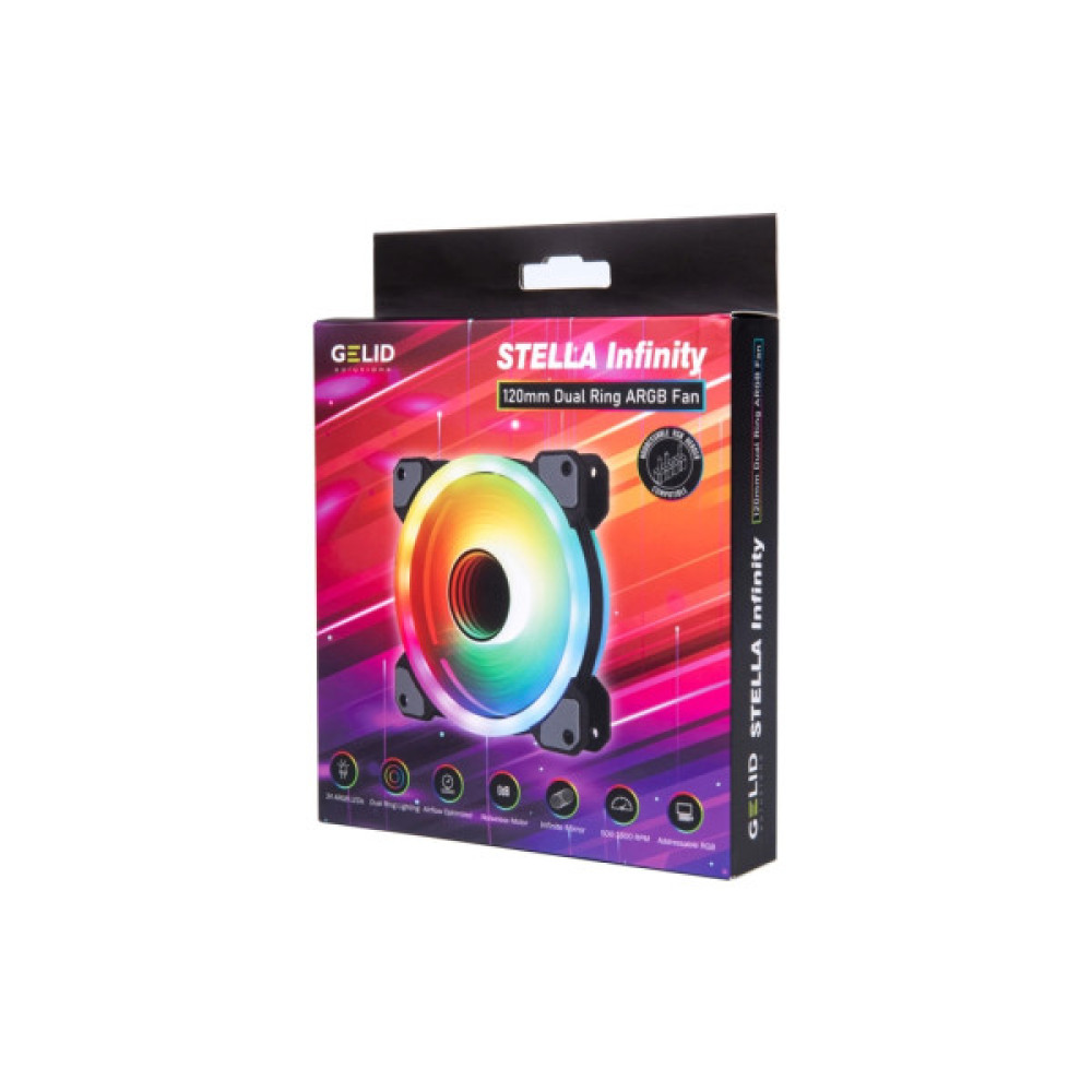 Кулер до корпусу Gelid Solutions Stella ARGB 120mm (FN-STELLA-03)