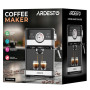 Кавоварка ARDESTO ріжкова 1.5л, мелена, ручний капучинатор, чорно-сріблястий
