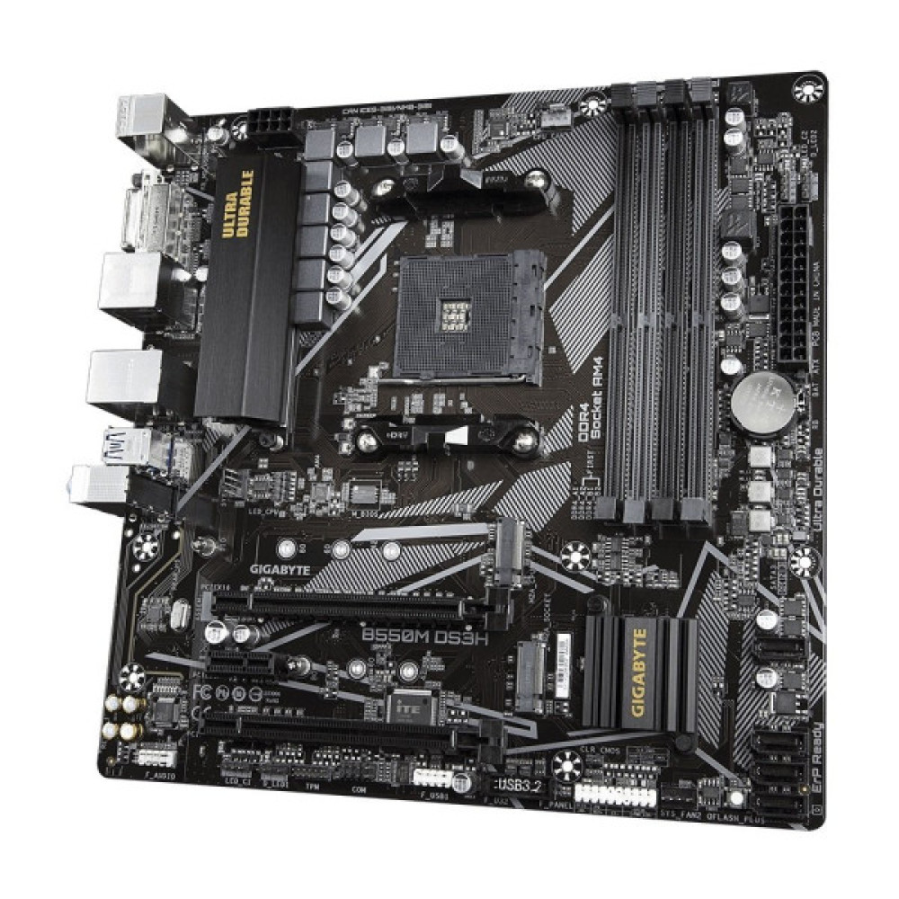Материнська плата GIGABYTE B550M DS3H sAM4 B550 4xDDR4 M.2 HDMI DVI mATX