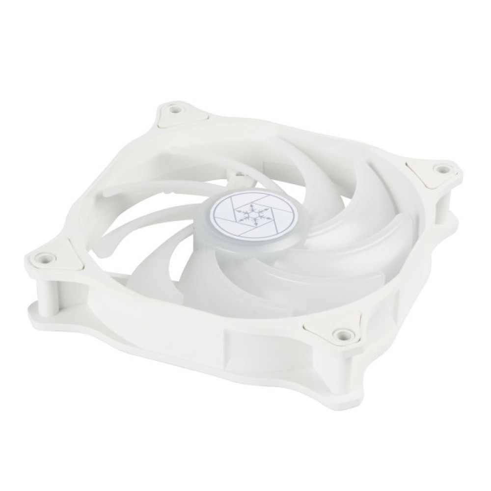 Корпусний вентилятор SilverStone Air Blazer 120RW-ARGB, 120мм, 600-2200rpm, 4pin PWM, 3pin +5VARGB, 7.4-35.6dBa, білий