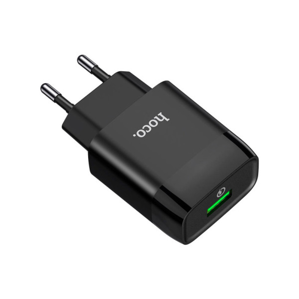 Зарядний пристрій HOCO C72Q Glorious USB QC3.0 18W Black (6931474732507)