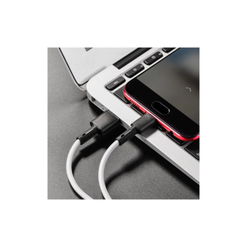Дата кабель USB 2.0 AM to Micro 5P 1.0m silicone white BOROFONE (6931474710383)