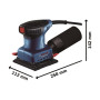 Шліфмашина вібраційна Bosch Professional GSS 140 A 220Вт платформа 101х112 28000кол·хв 1.1кг