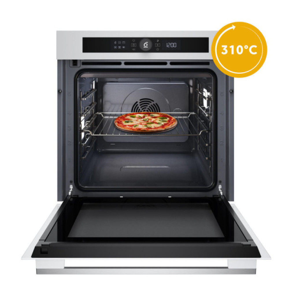 Духова шафа Whirlpool електрична, 73л, A+, дисплей, конвекція, піроліз, телескопічні напрямні, білий