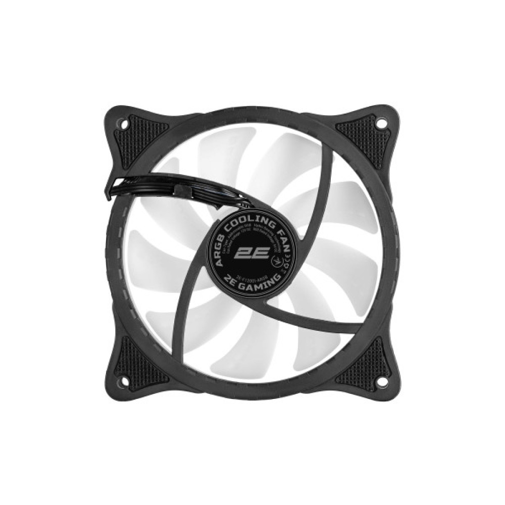Корпусний вентилятор 2E GAMING F120OI-ARGB, 120мм, 1200rpm, 3pin, 3pin +5VARGB, 25.3dBa, чорний