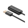 Дата кабель USB 2.0 AM to AF 10.0m Active black Ugreen (10321)