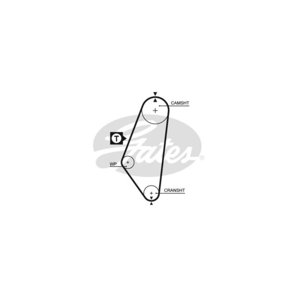 Комплект ременя ГРМ з помпой Gates KP25047