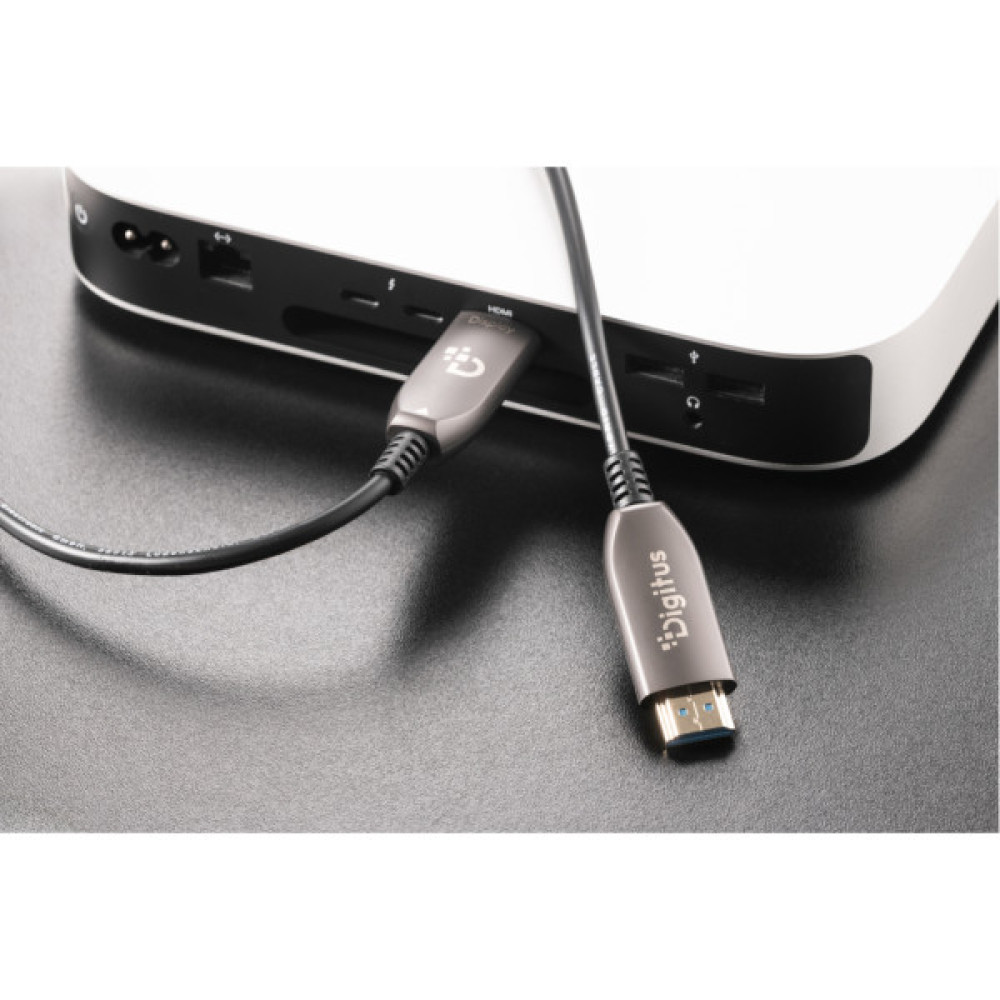 Кабель мультимедійний HDMI M to HDMI M 50.0m V2.1 8K60Hz AOC 48Gbps black Digitus (AK-330126-500-S)