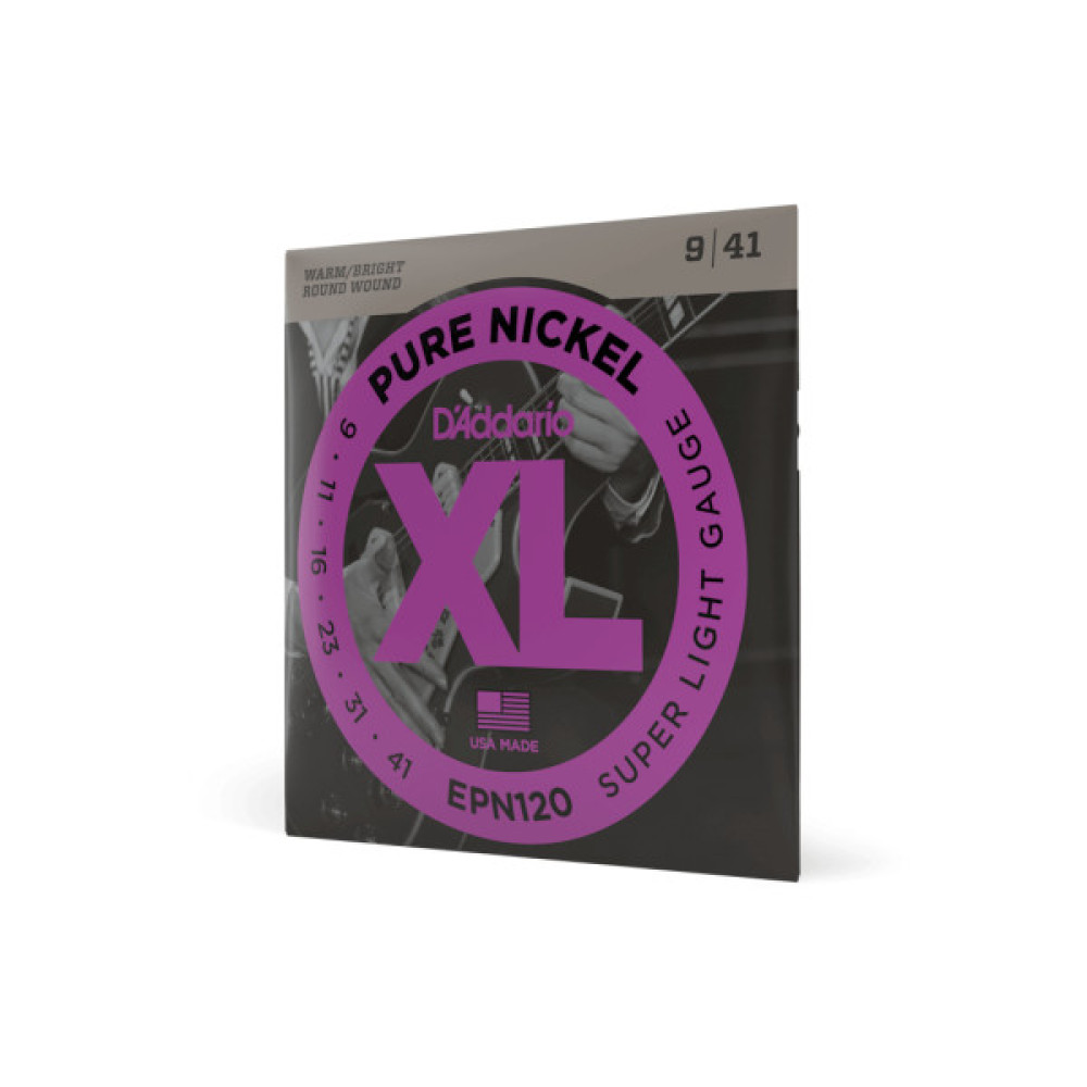 Струни для гітари D'Addario XL Pure Nickel Super Light (09-41) (EPN120)