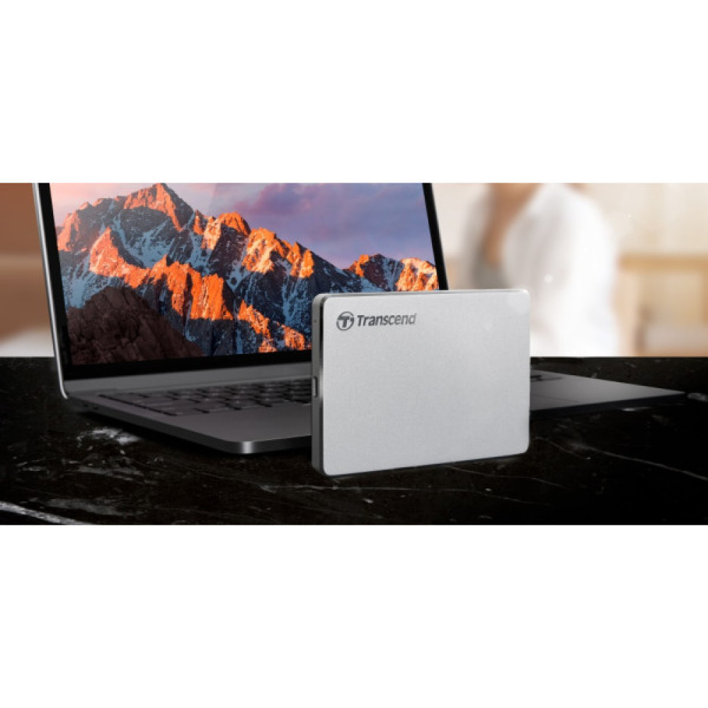 Портативний жорсткий диск Transcend 1TB USB 3.1 Type-C StoreJet 25C3S Срібний