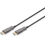 Кабель мультимедійний HDMI M to HDMI M 15m 4K AOC hybrid-fiber black Digitus (AK-330125-150-S)