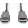 Кабель мультимедійний HDMI M to HDMI M 15m 4K AOC hybrid-fiber black Digitus (AK-330125-150-S)