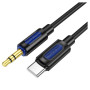 Кабель мультимедійний USB-C to 3.5mm M 1.0m silicone black BOROFONE (6941991114410) Кабель мультимедійний USB-C to 3.5mm M 1.0m silicone black BOROFONE (6941991114410)