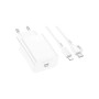 Зарядний пристрій BOROFONE USB-C PD20W + cable USB-C to Lightning white (6941991111419)