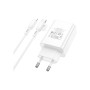 Зарядний пристрій BOROFONE USB-C PD20W + cable USB-C to Lightning white (6941991111419)
