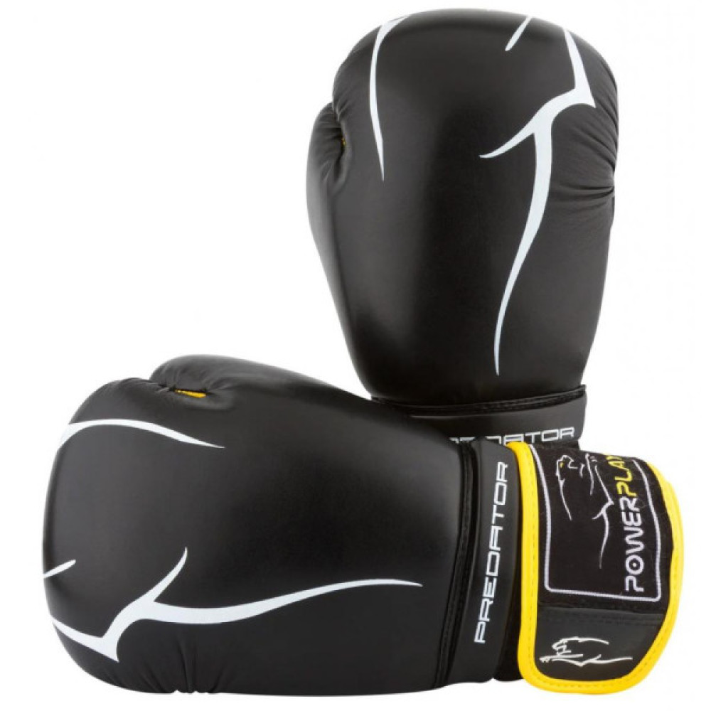 Боксерські рукавички PowerPlay 3018 14oz Black/Yellow (PP_3018_14oz_Black/Yellow)