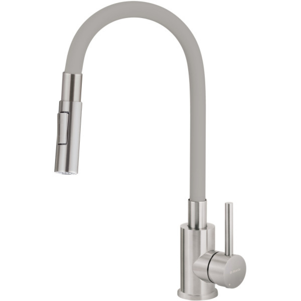 Набір для кухні Deante Leda, гранітна мийка ZRD_S113 + зміш. BOC_S740, сірий металік