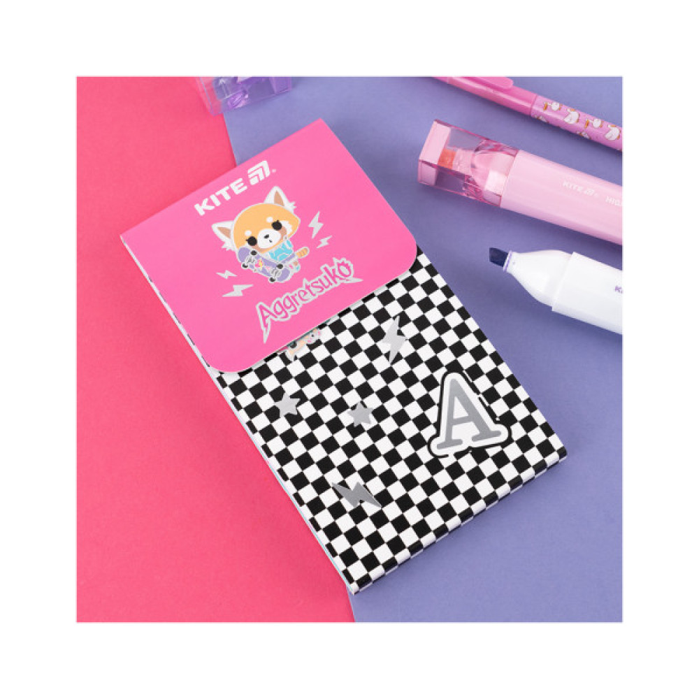Блокнот Kite на магніті Aggretsuko 60 аркушів, клітинка (AR24-092)