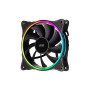 Корпусний вентилятор 2E GAMING F120OR-ARGB, 120мм, 1200rpm, 3pin, 3pin +5VARGB, 25.3dBa, чорний