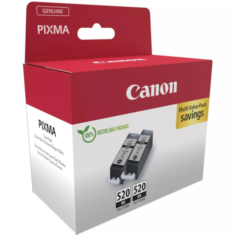 Картридж Canon PGI-520 Black Double pack, carton (2932B019)