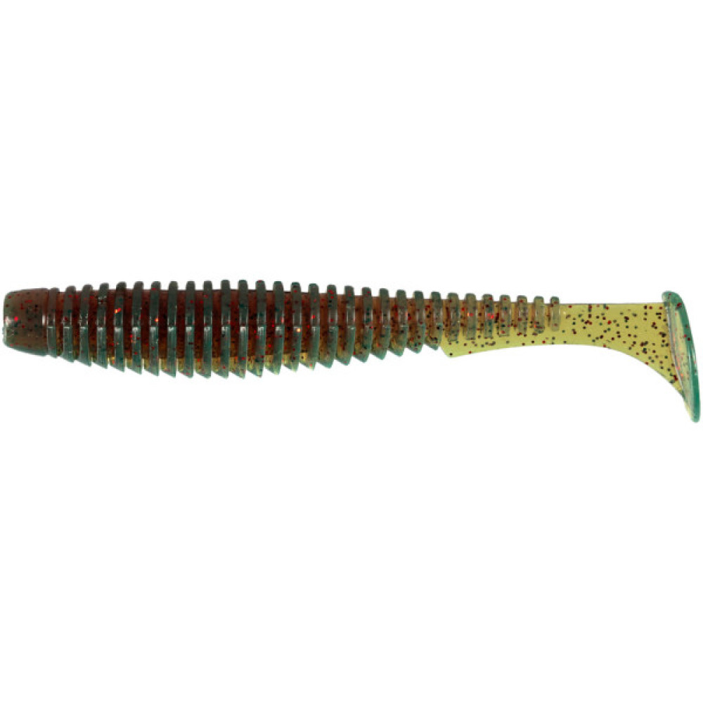 Силікон рибальський FishUP U-Shad 3" 019 - Motor Oil/Red (9шт/уп) (1864.13.95)