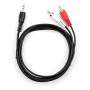 Кабель мультимедійний 3.5mm M to 2xRCA M 1.5m Vinga (VCPDCJ35MRCA21.5BK)