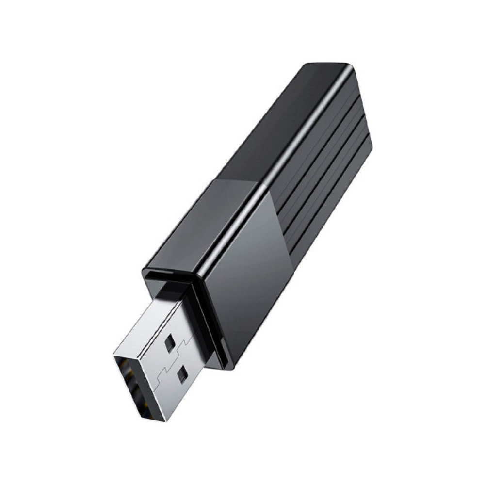 Зчитувач флеш-карт HOCO USB3.0 to microSD, microSDHC, microSDXC, SD, SDHC, SDXC, HB20 Black (6931474735218)