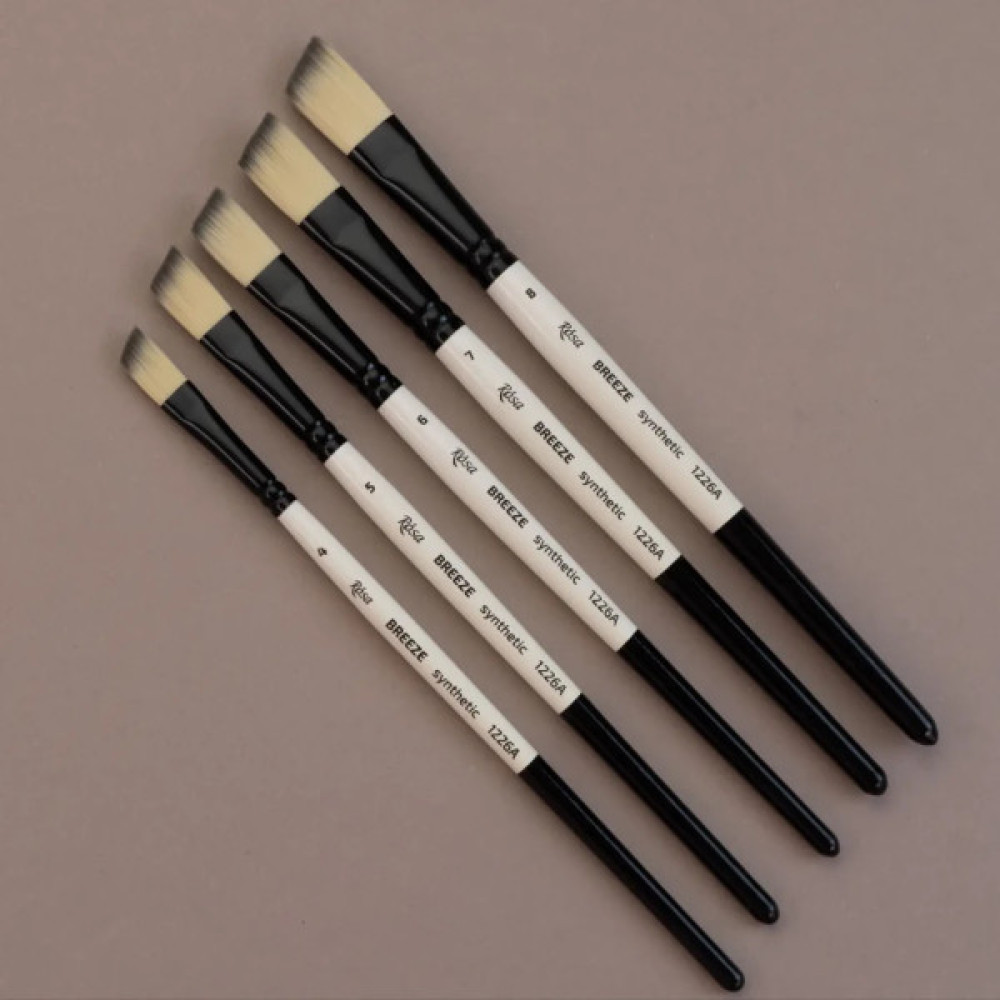 Пензлик для малювання Rosa Синтетика овальна, BREEZE 1226FR, №5 (4823098535614)