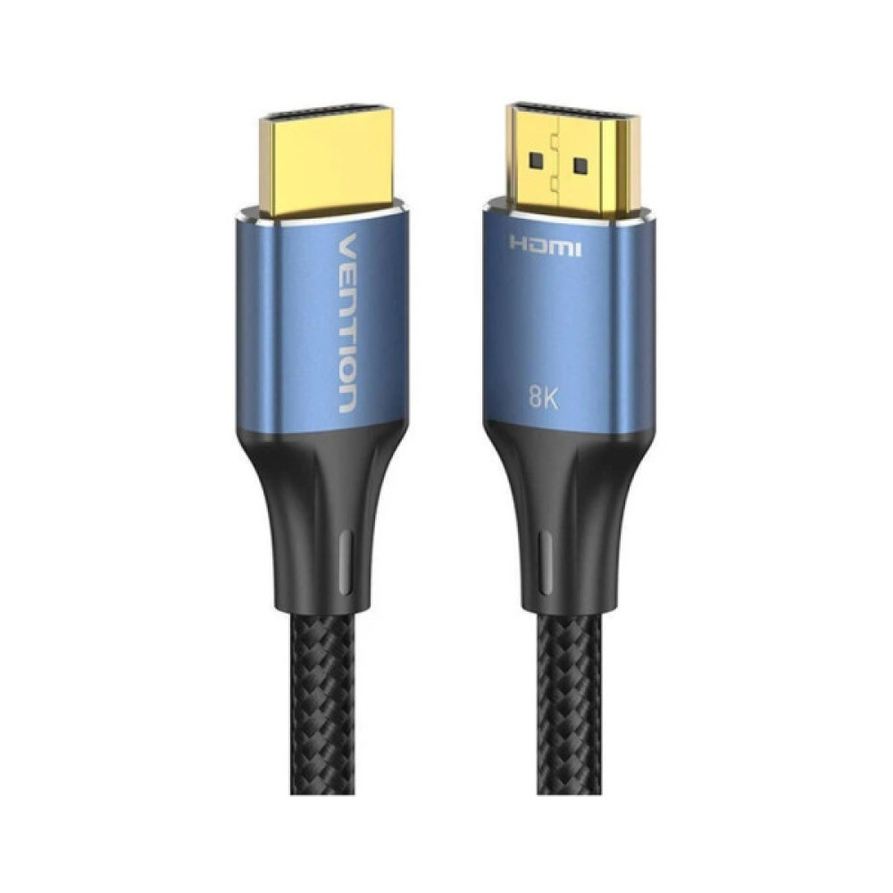 Кабель мультимедійний HDMI M to HDMI M 2.0m 8K cotton braided blue Vention (ALGLH)