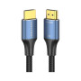Кабель мультимедійний HDMI M to HDMI M 2.0m 8K cotton braided blue Vention (ALGLH)