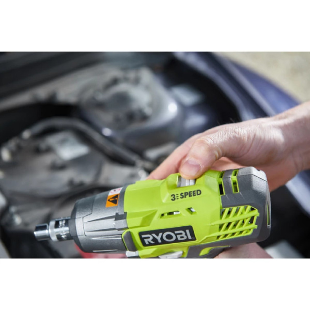 Гайковерт ударний акумуляторний Ryobi ONE+ R18IW3-0 18В 2900об·хв 400Нм 1/2" 3 швидкості 1.6кг без АКБ та ЗП